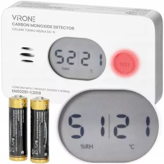 Teplota vlhkosti oxidu uhoľnatého Senzor oxidu uhoľnatého na batérie 10 ROKOV